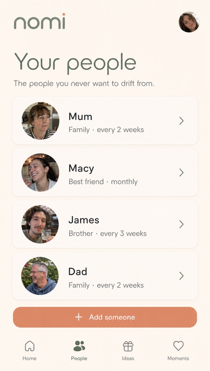 nomi: your people screen